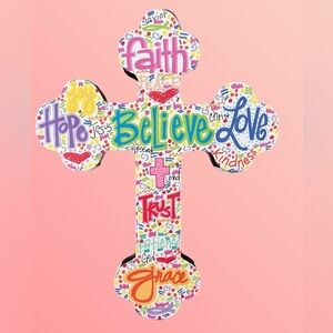 Hobby Lobby Dana Designs Colorful Believe Cross